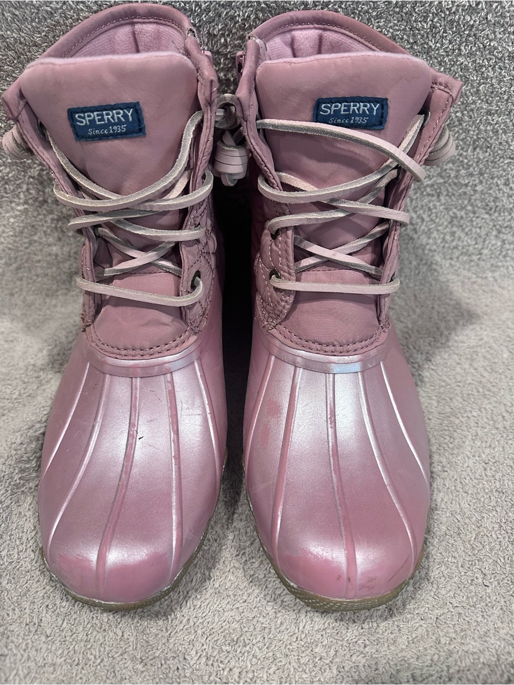 Sperry Pink Duck Boots